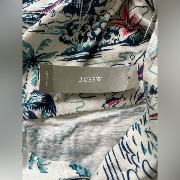 New J.Crew Knit Men Graphic Design Polo Shirt Size Medium - Picture 11 of 11